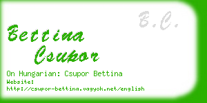 bettina csupor business card